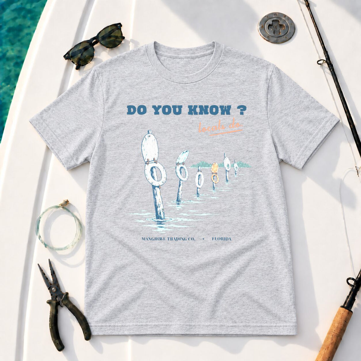 Toilet Cut design on a Ash Gildan 64000 T-Shirt